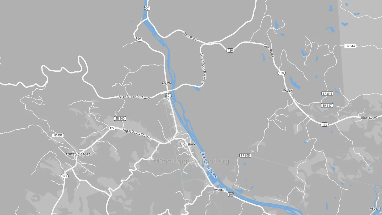 Transit Grade map of Major, VA