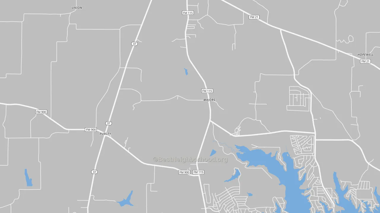 Transit Grade map of Majors, TX