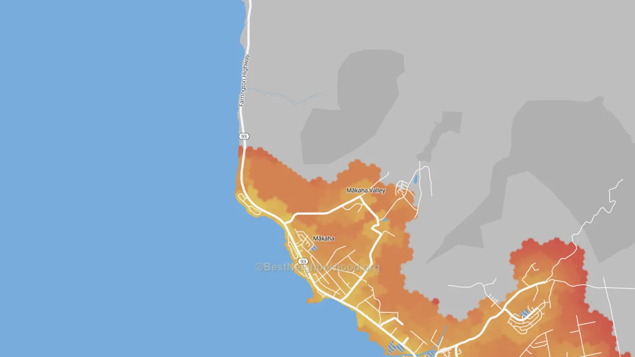 Transit Grade map of Makaha, HI
