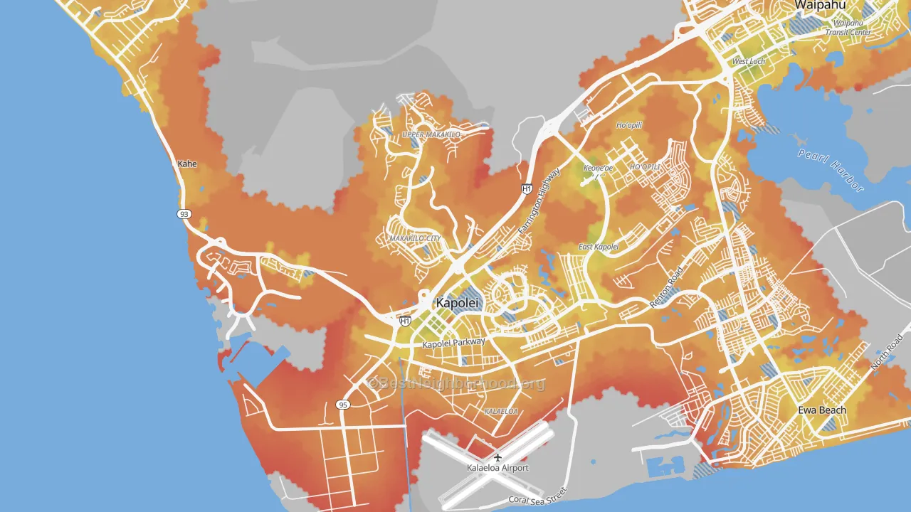 Transit Grade map of Makakilo-Kapolei-Honokai Hale, Kapolei, HI