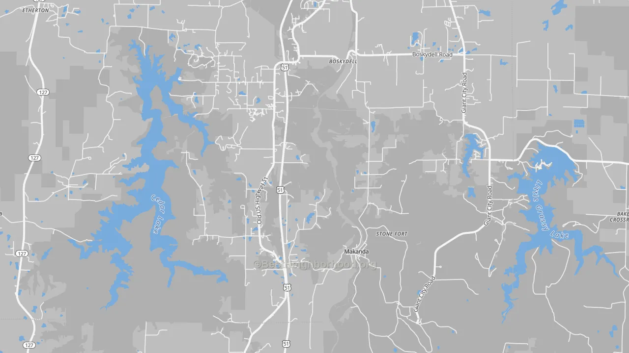 Transit Grade map of Makanda, IL