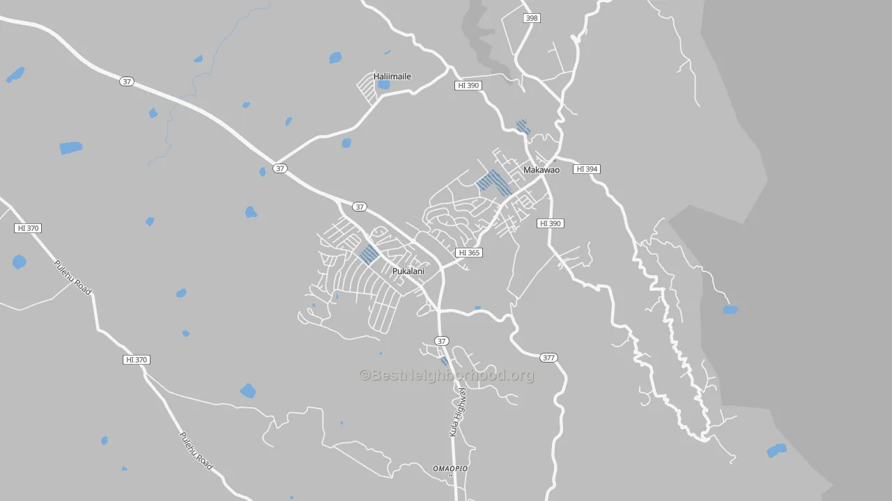 Transit Grade map of Makawao, HI