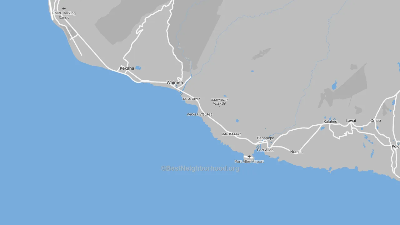 Transit Grade map of Makaweli, HI