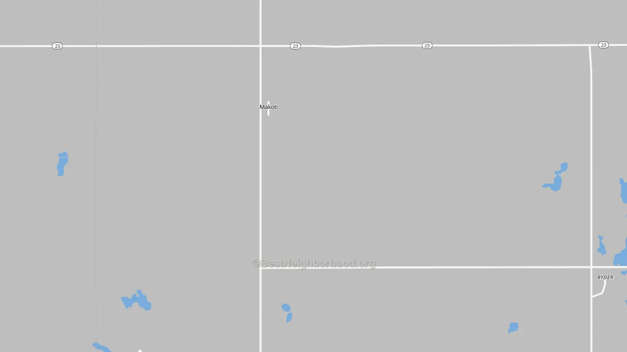 Transit Grade map of Makoti, ND