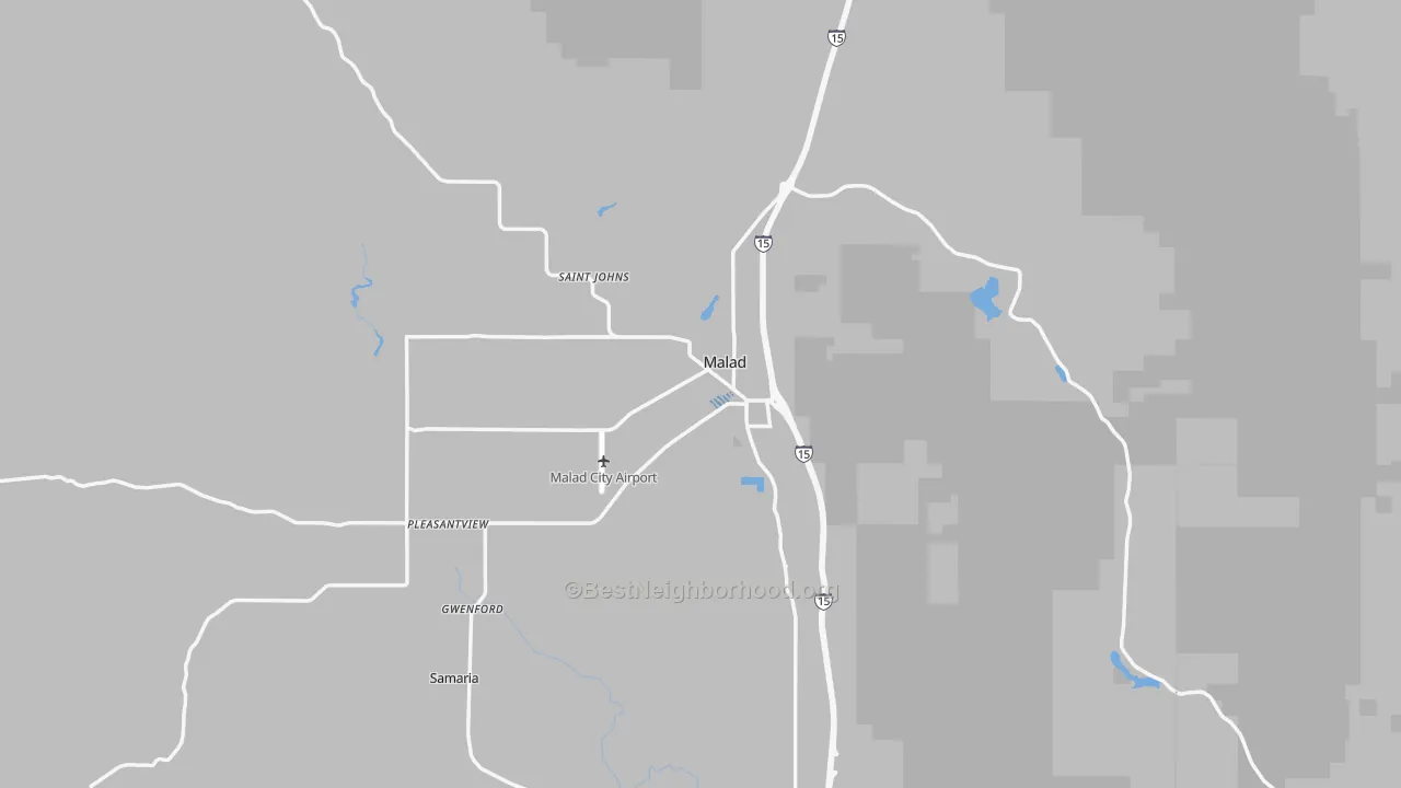 Transit Grade map of Malad City, ID