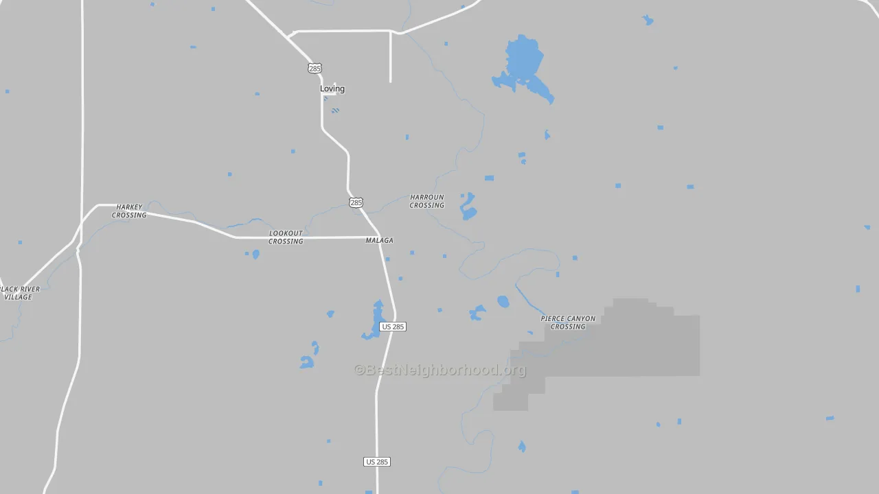 Transit Grade map of Malaga, NM