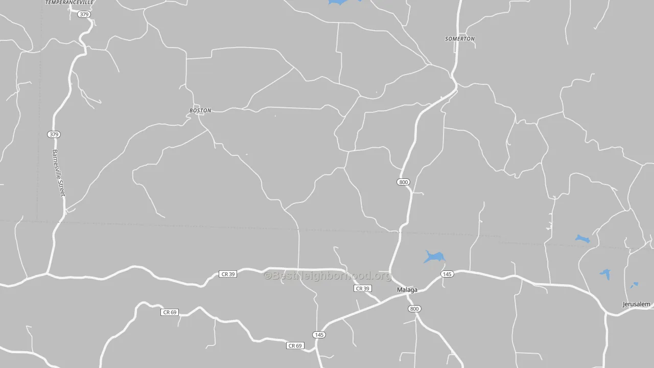 Transit Grade map of Malaga, OH