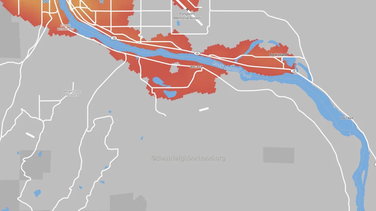 Transit Grade map of Malaga, WA