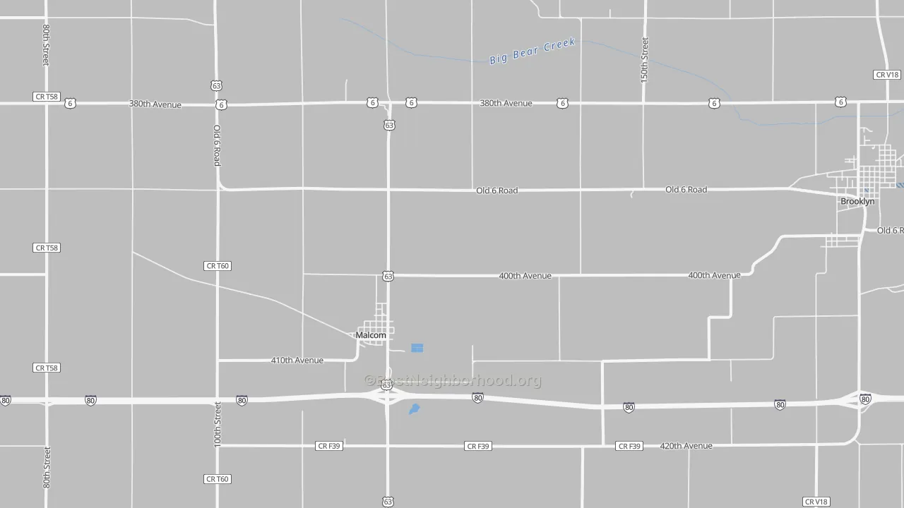 Transit Grade map of Malcom, IA