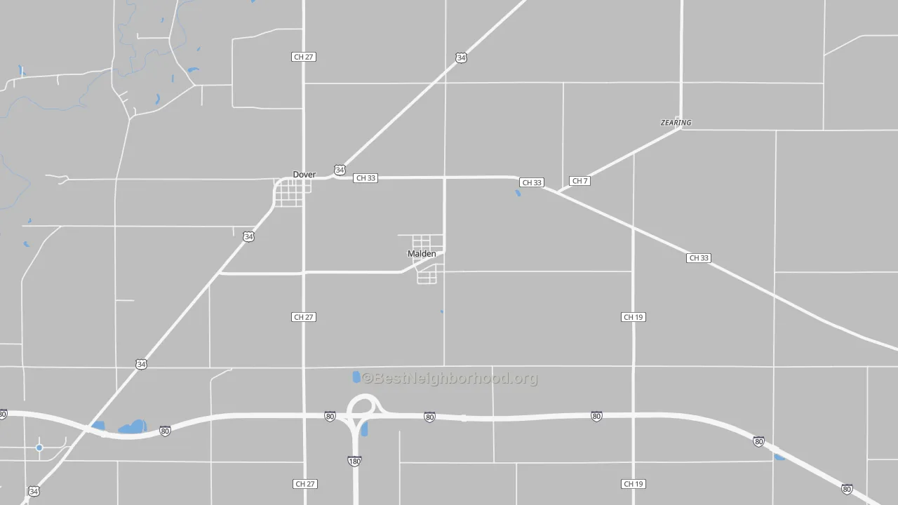 Transit Grade map of Malden, IL