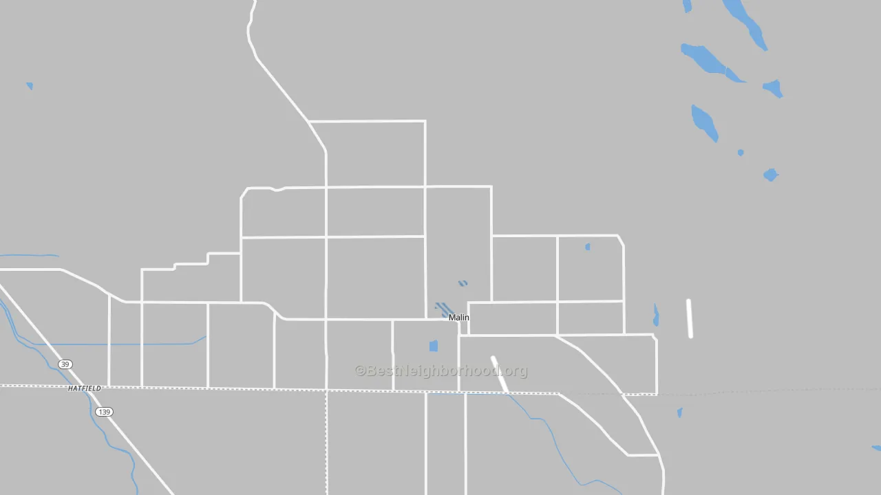 Transit Grade map of Malin, OR