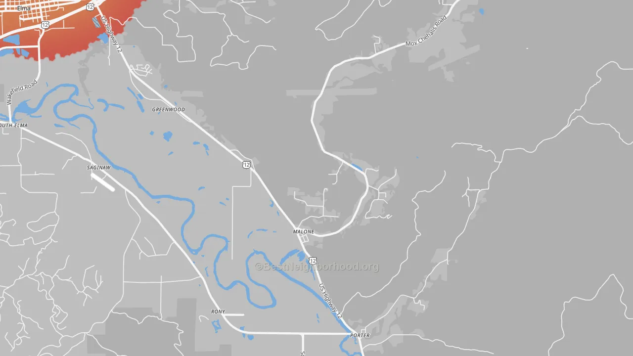 Transit Grade map of Malone, WA