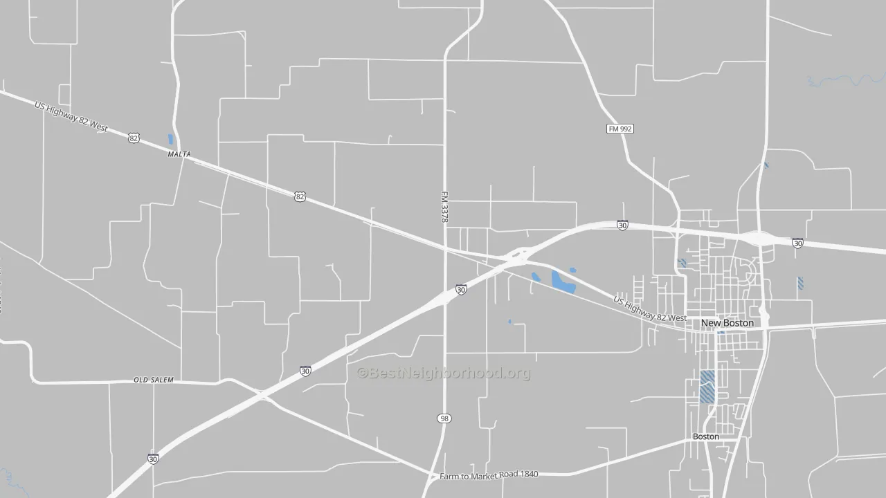 Transit Grade map of Malta, TX
