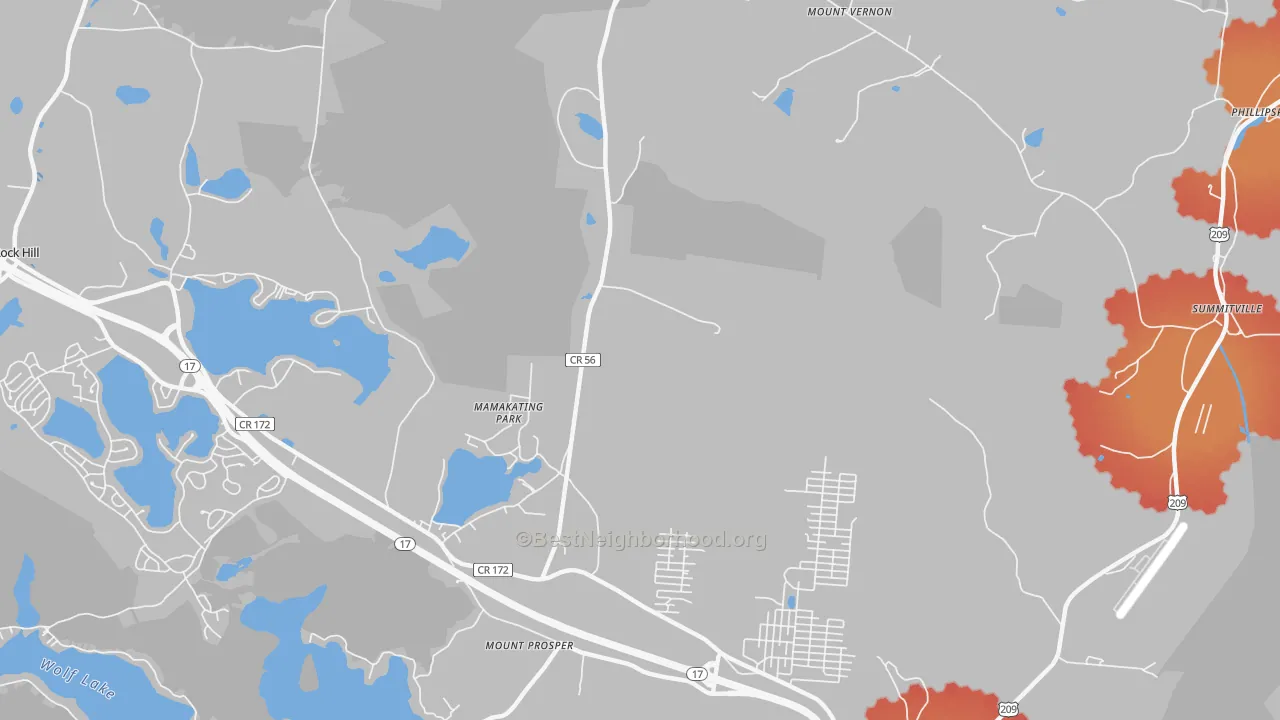 Transit Grade map of Mamakating Park, NY