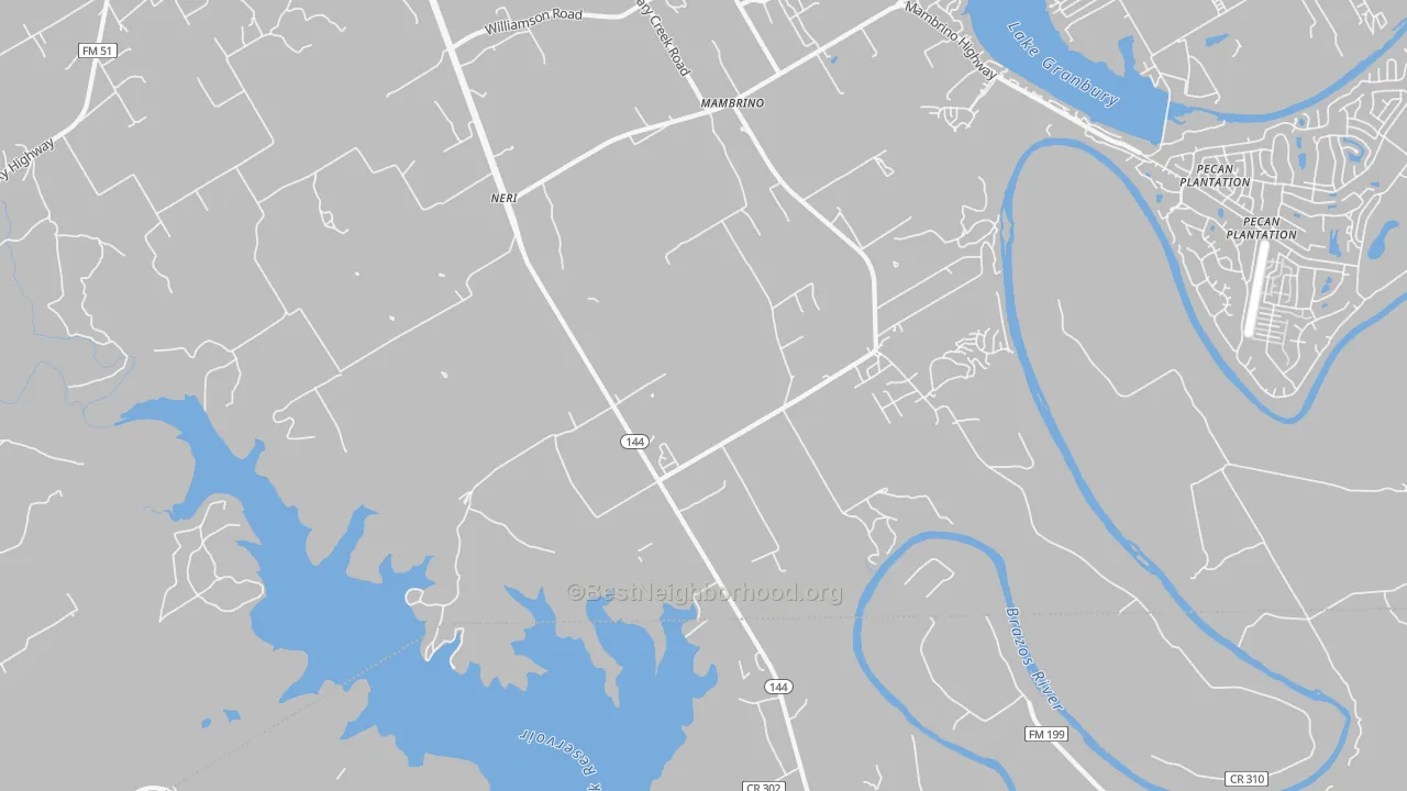 Transit Grade map of Mambrino, TX