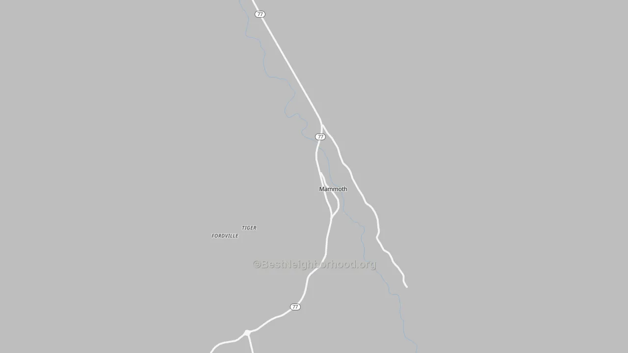 Transit Grade map of Mammoth, AZ