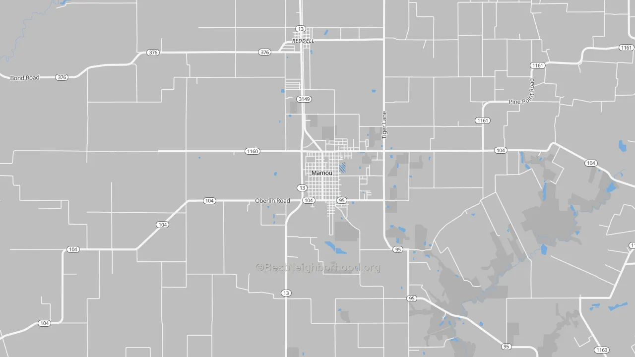 Transit Grade map of Mamou, LA