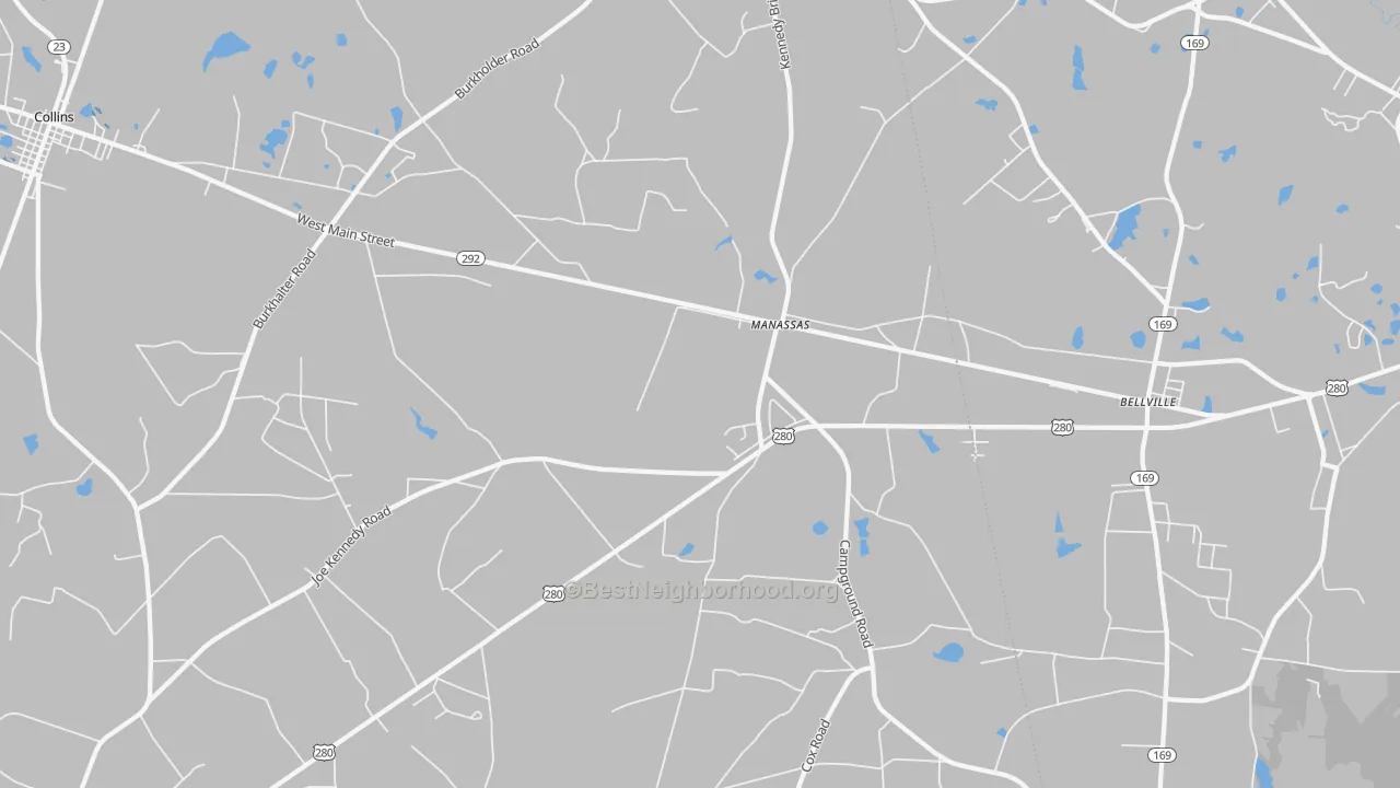 Transit Grade map of Manassas, GA