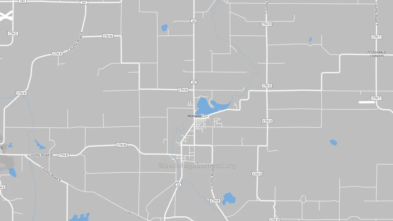 Transit Grade map of Manawa, WI