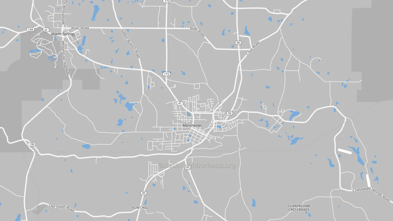 Transit Grade map of Manchester, GA
