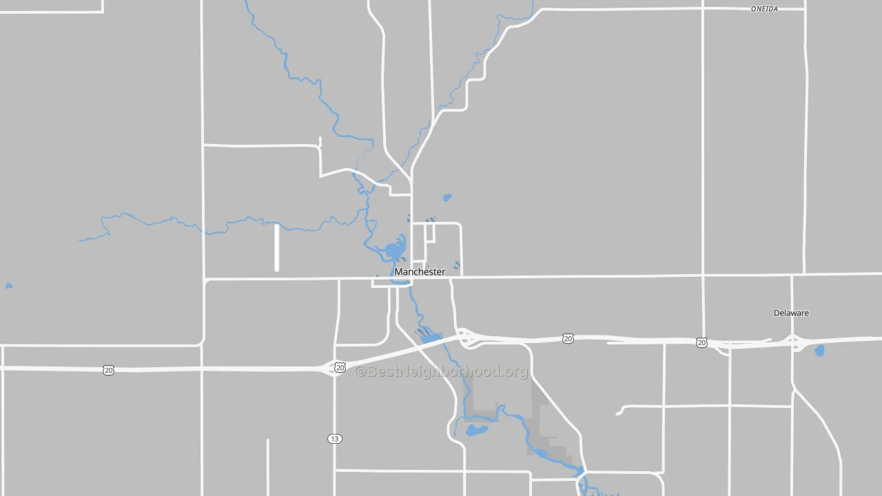 Transit Grade map of Manchester, IA