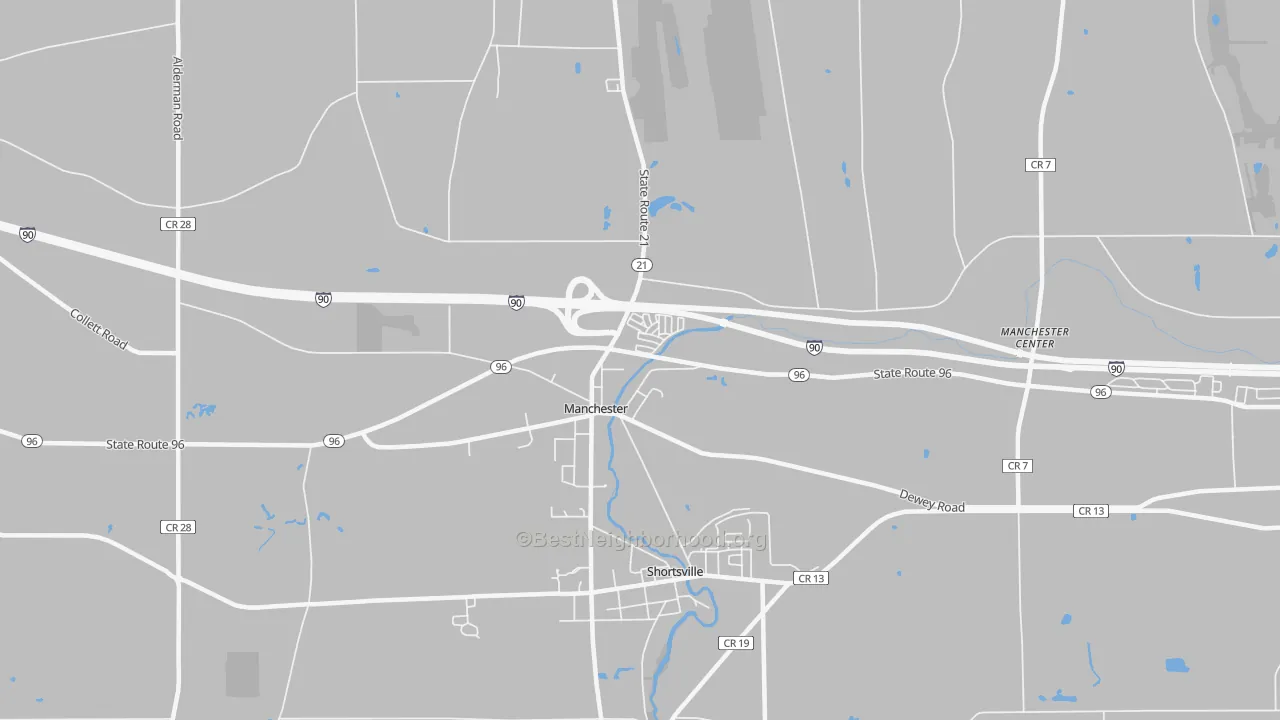 Transit Grade map of Manchester, NY