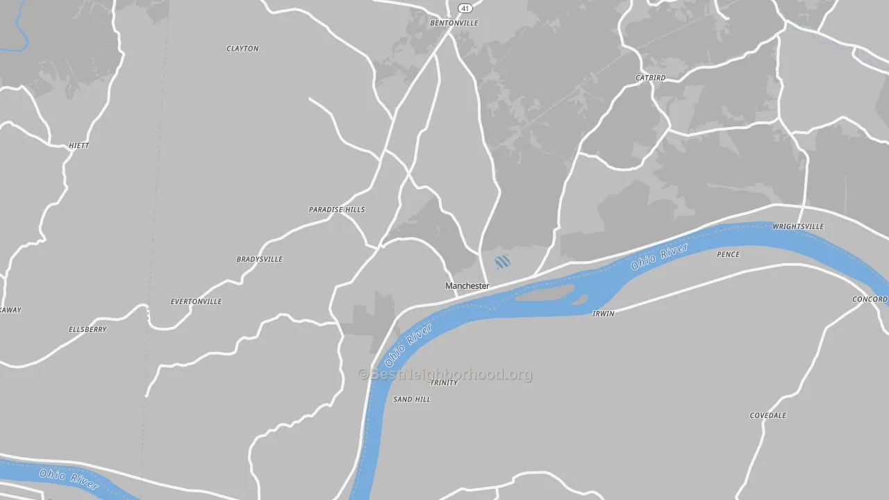 Transit Grade map of Manchester, OH