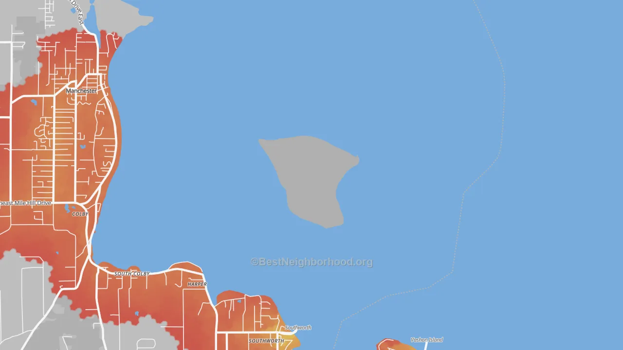 Transit Grade map of Manchester, WA