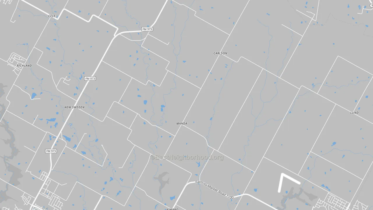 Transit Grade map of Manda, TX