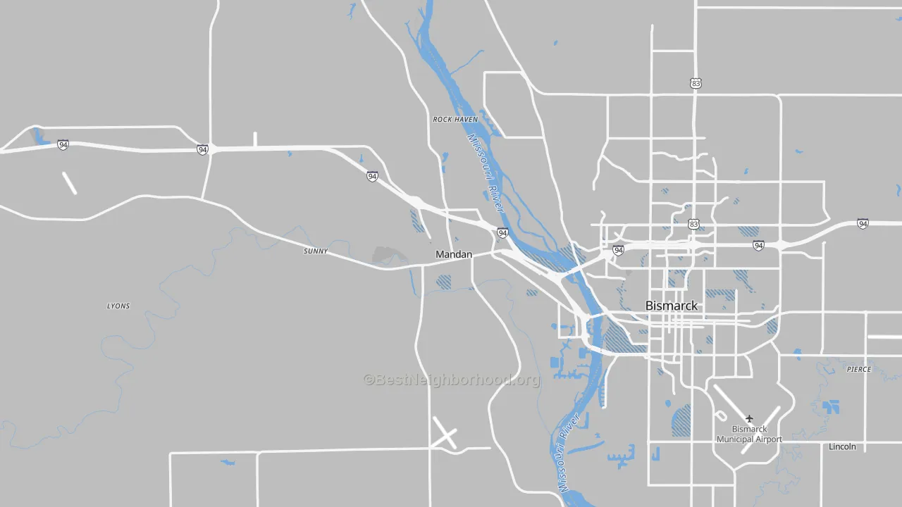 Transit Grade map of Mandan, ND