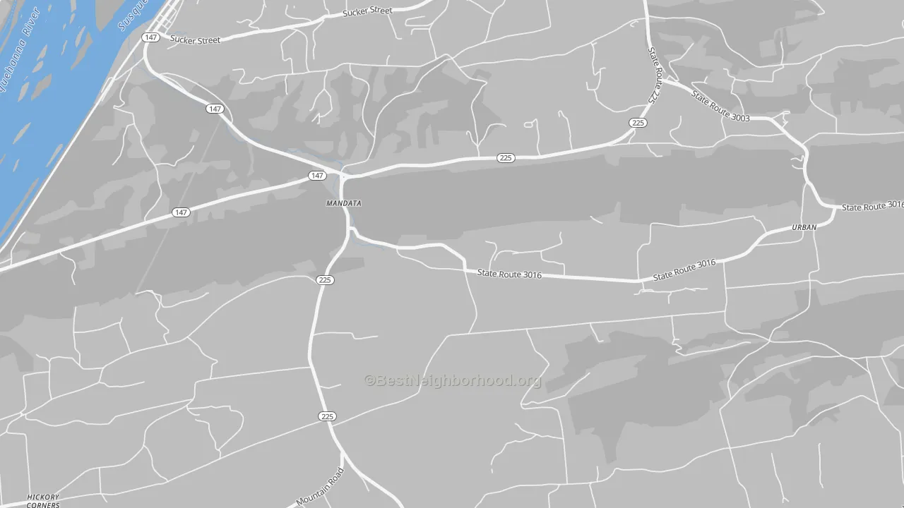 Transit Grade map of Mandata, PA