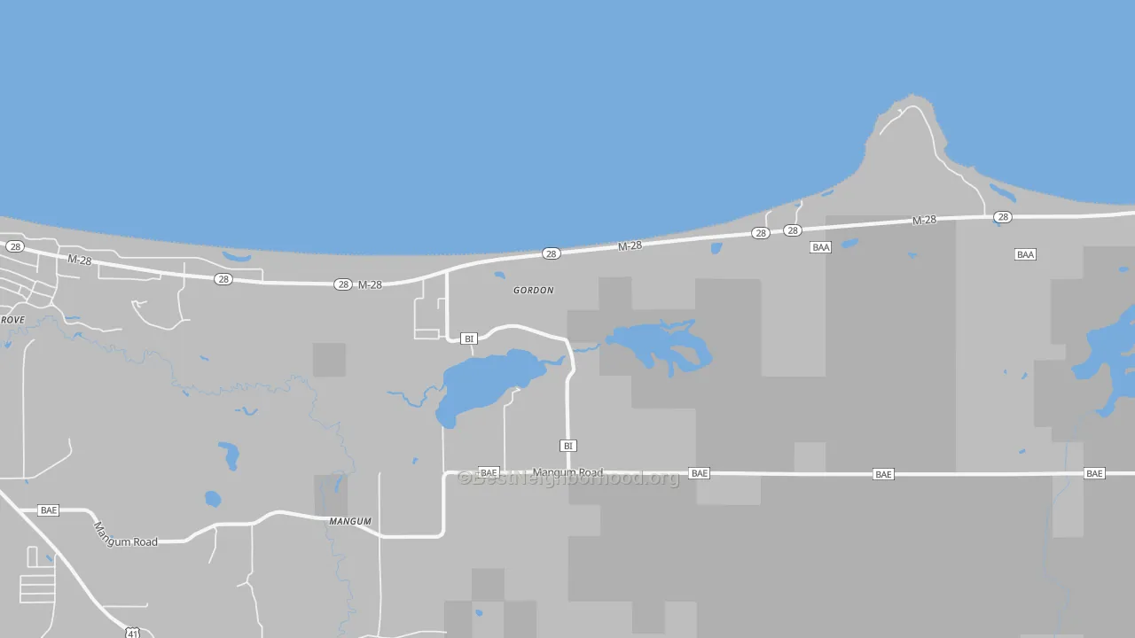 Transit Grade map of Mangum, MI