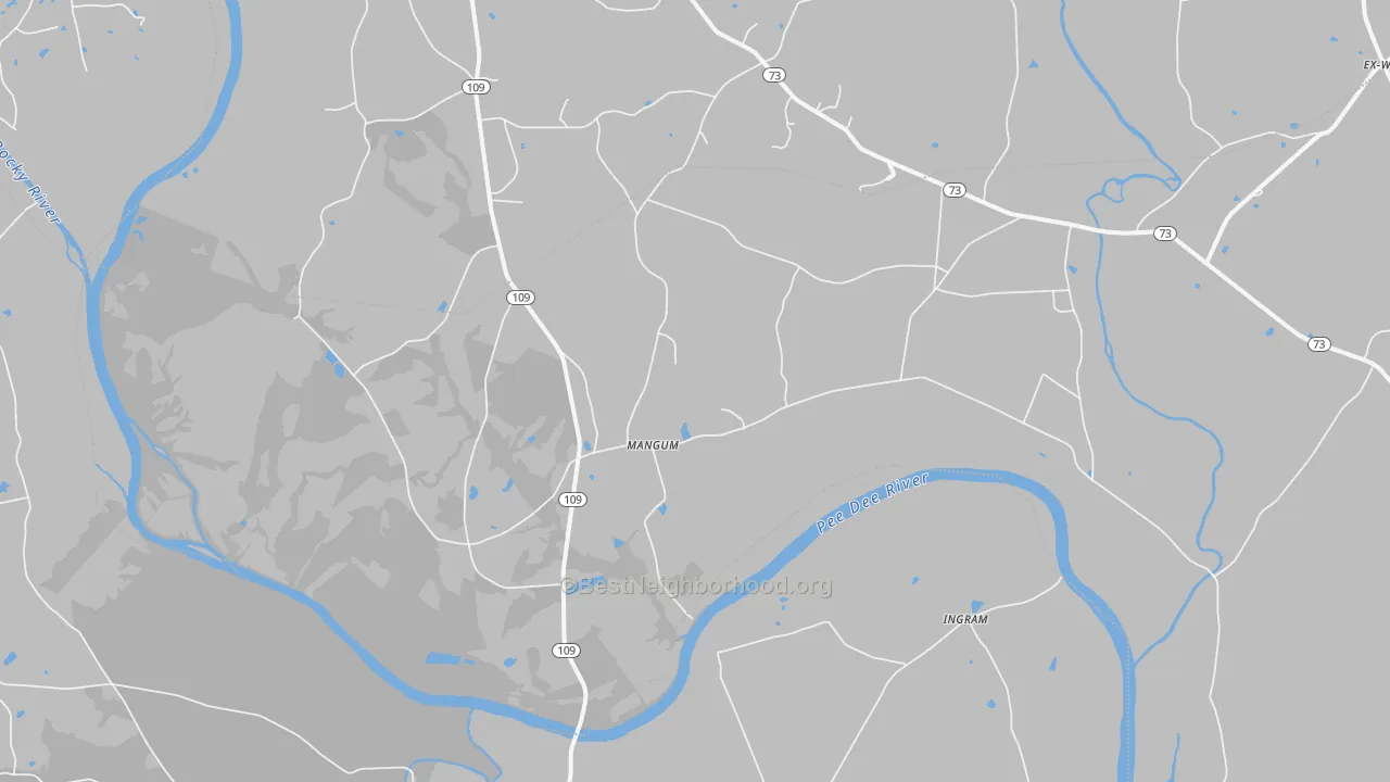 Transit Grade map of Mangum, NC