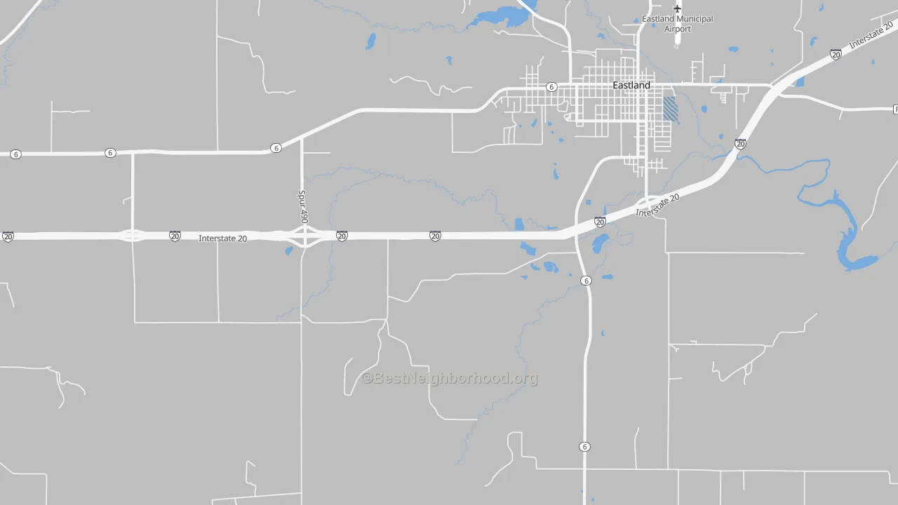 Transit Grade map of Mangum, TX