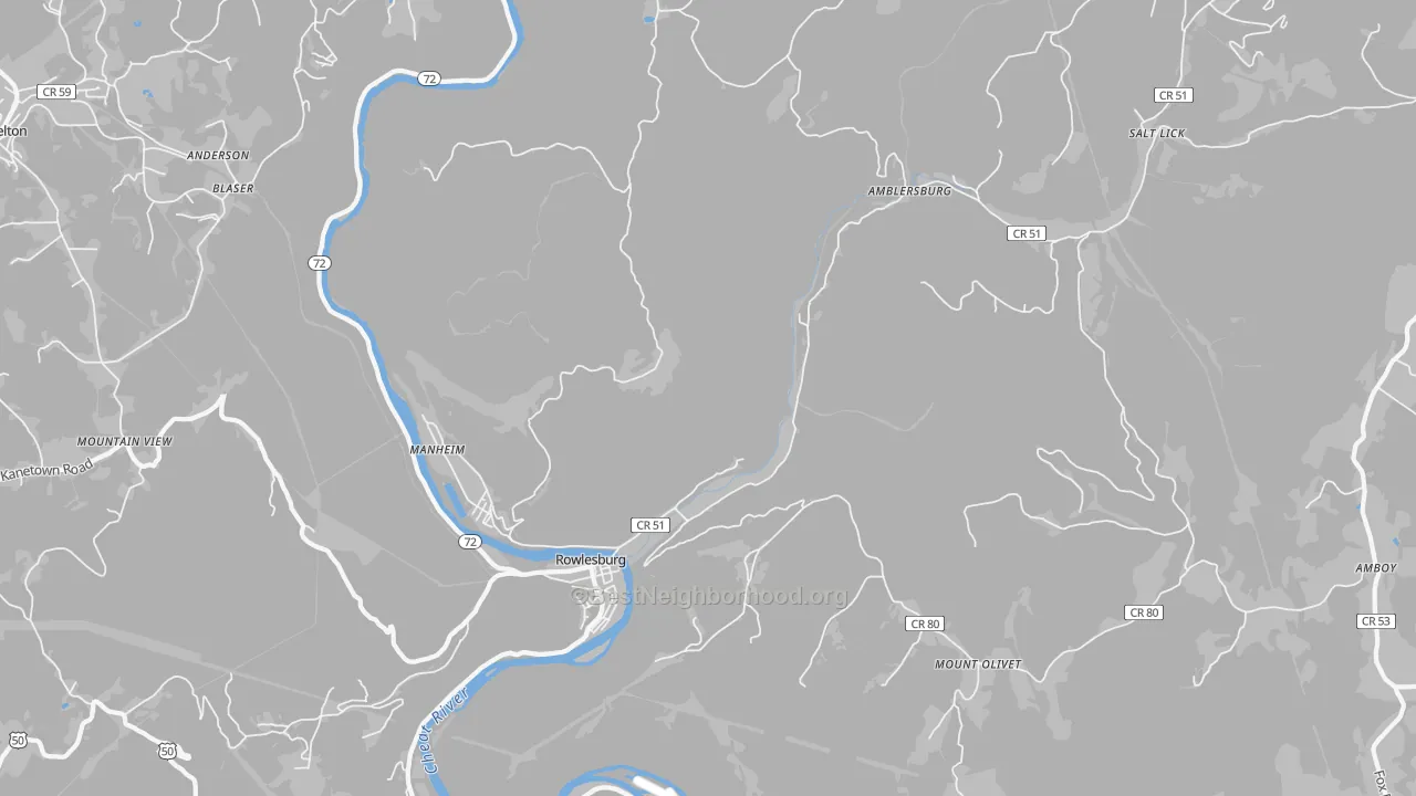 Transit Grade map of Manheim, WV