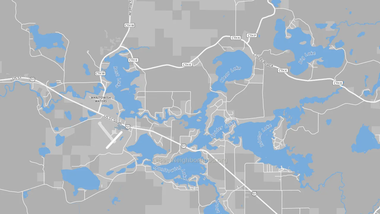 Transit Grade map of Manitowish Waters, WI