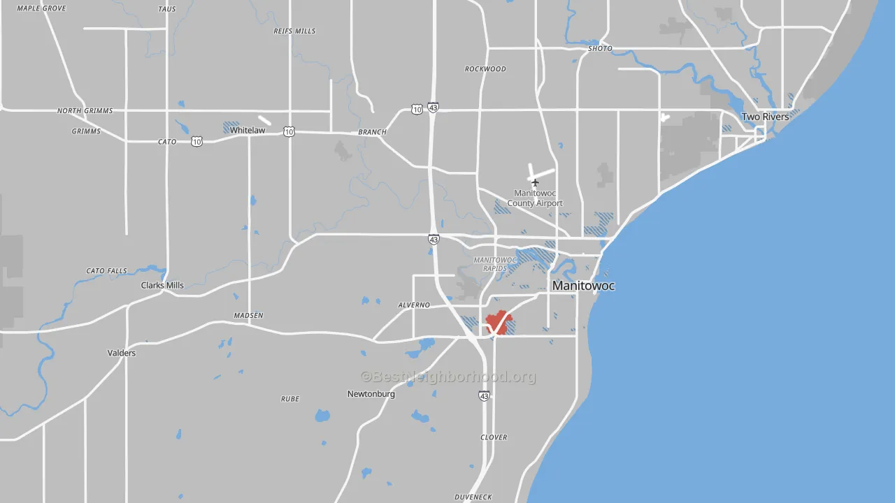 Transit Grade map of Manitowoc County, WI