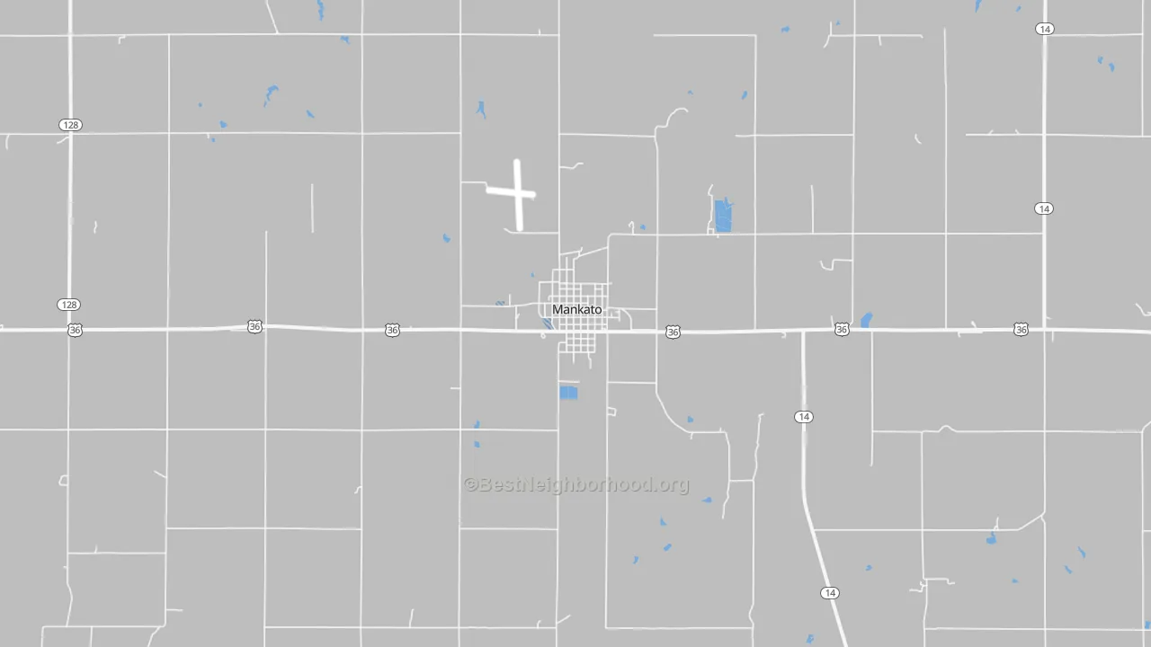 Transit Grade map of Mankato, KS