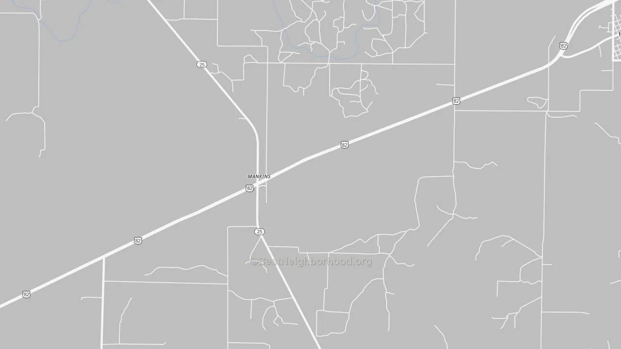 Transit Grade map of Mankins, TX