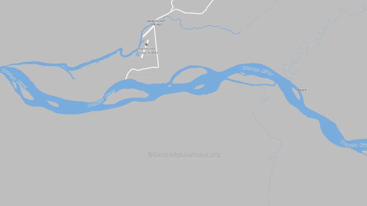 Transit Grade map of Manley Hot Springs, AK