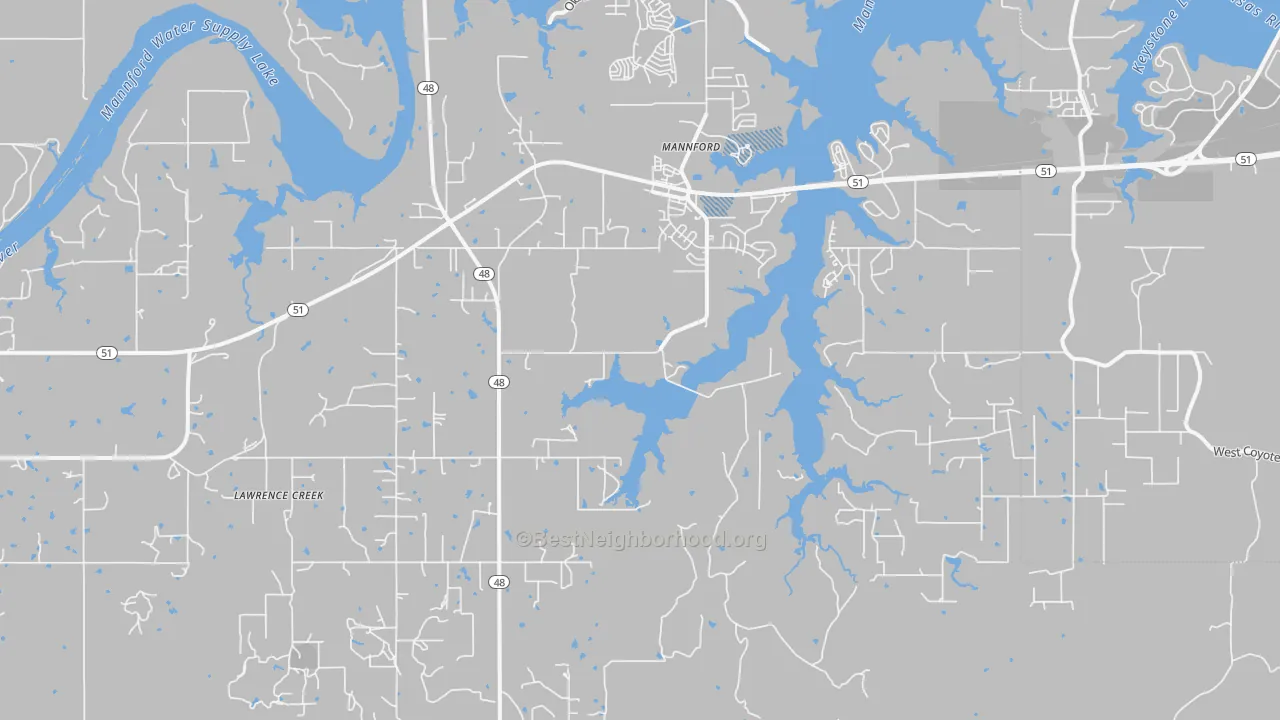 Transit Grade map of Mannford, OK