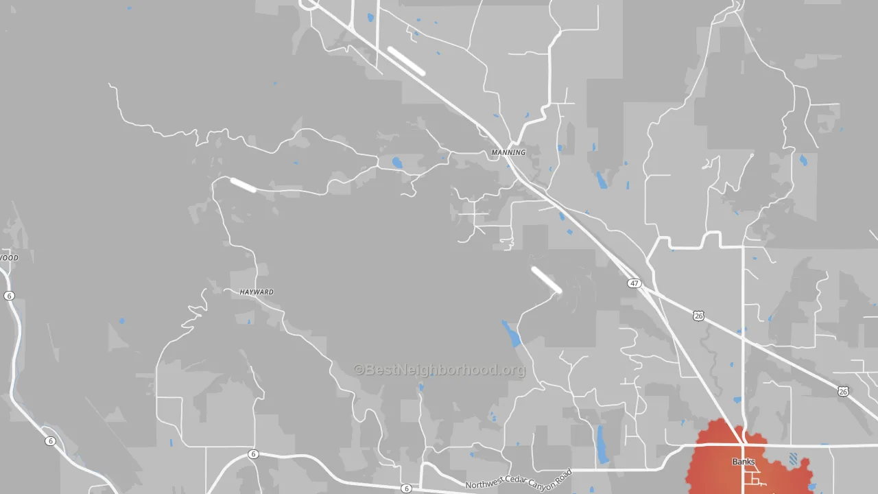 Transit Grade map of Manning, OR