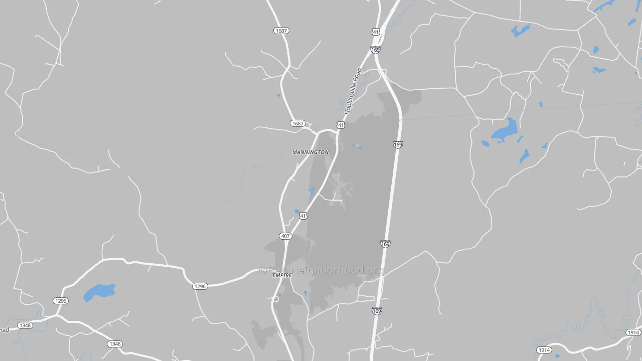 Transit Grade map of Mannington, KY