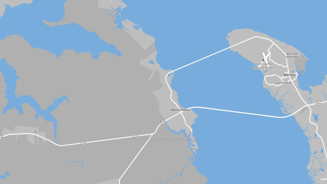 Transit Grade map of Manns Harbor, NC