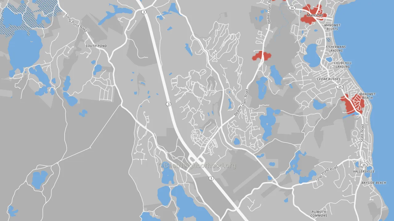 Transit Grade map of Manomet, MA