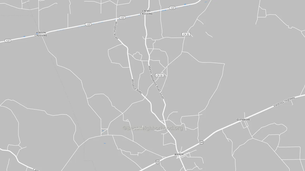 Transit Grade map of Manor, GA