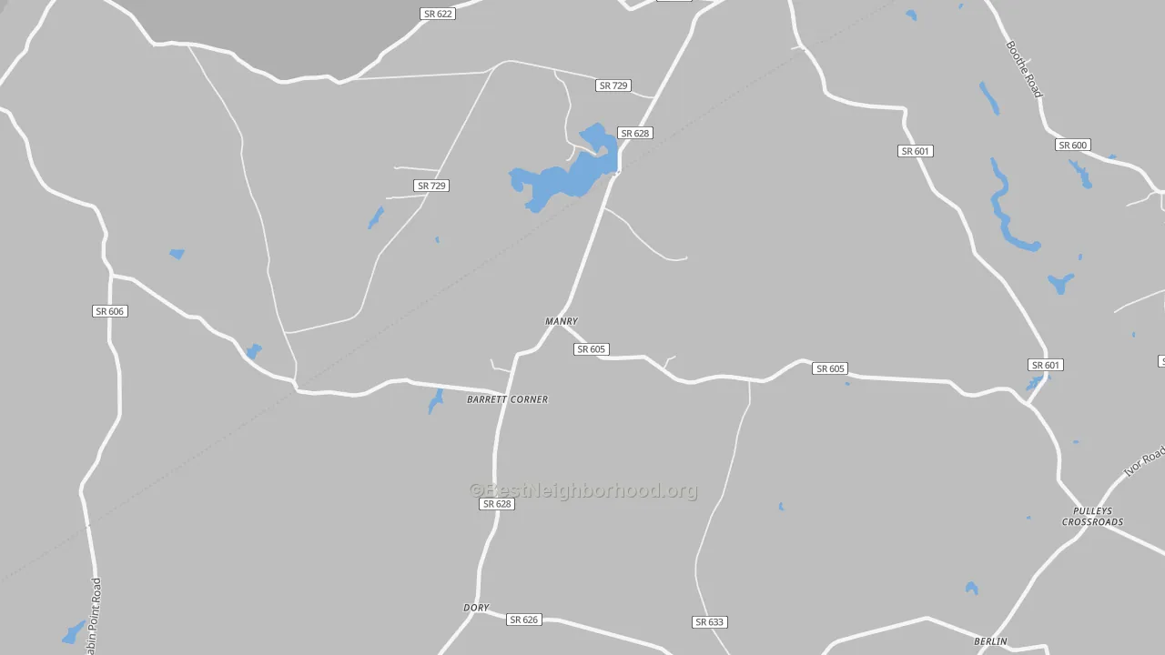 Transit Grade map of Manry, VA