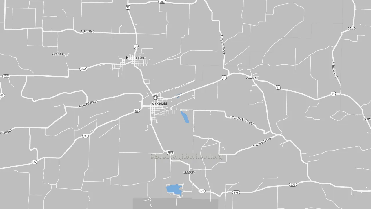 Transit Grade map of Mansfield, AR