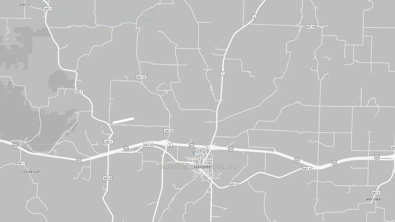 Transit Grade map of Mansfield, MO