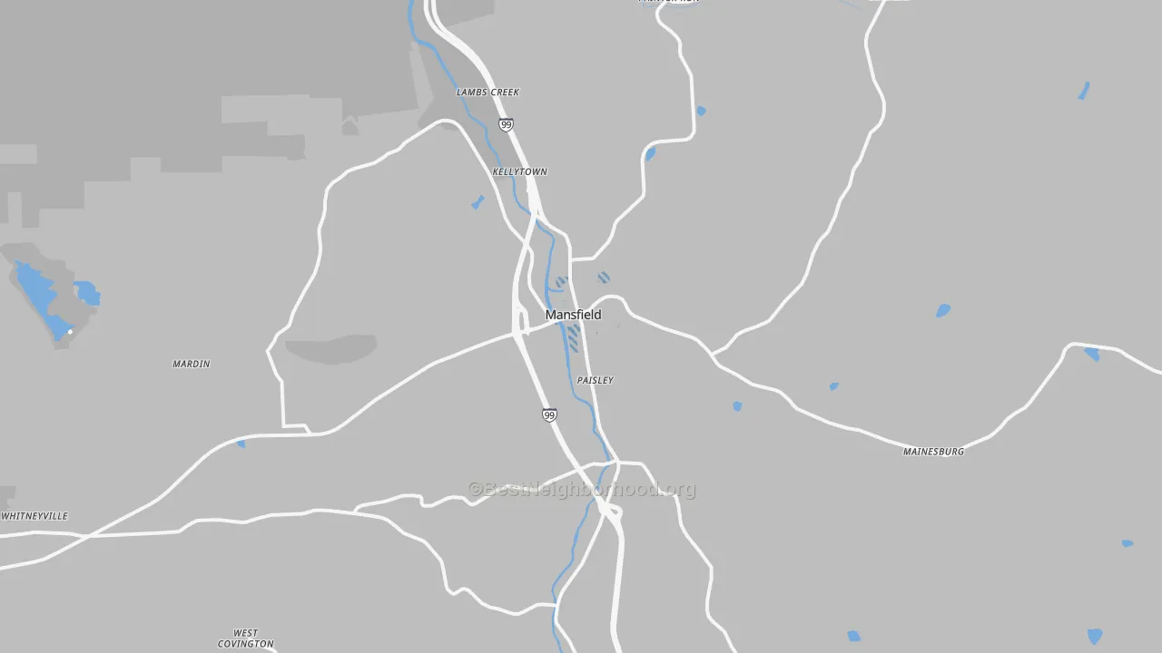 Transit Grade map of Mansfield, PA
